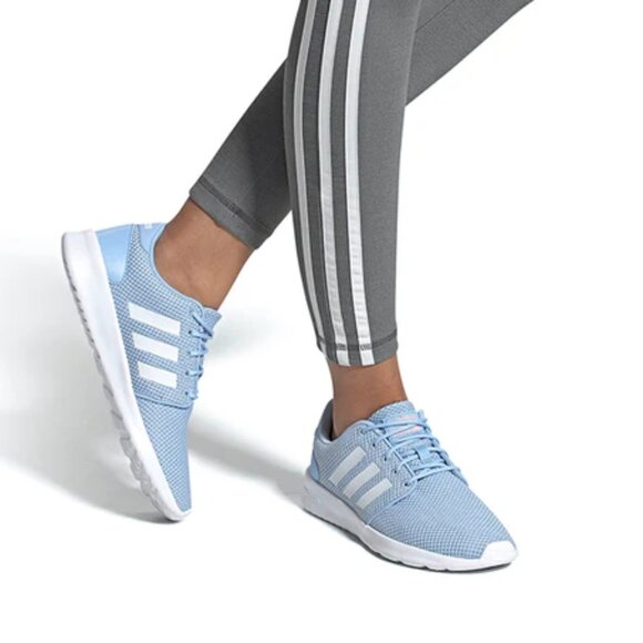adidas Shoes - ADIDAS CLOUDFORM WOMENS SIZE 6M LIGHT BLUE AND WHITE QT RACER SNEAKERS